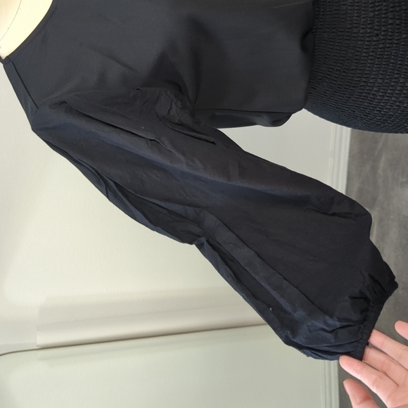 Brach Brach Balloon Sleeves Smock Dress Black S party cocktail goth office - Picture 6 of 9